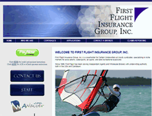 Tablet Screenshot of firstflightinsurance.com